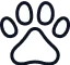 A paw with 5 sections filled