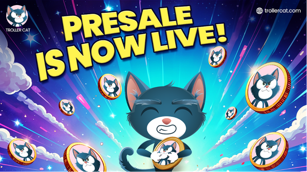 Feature image featuring Troller Cat with the caption Presale Is Now Live!
